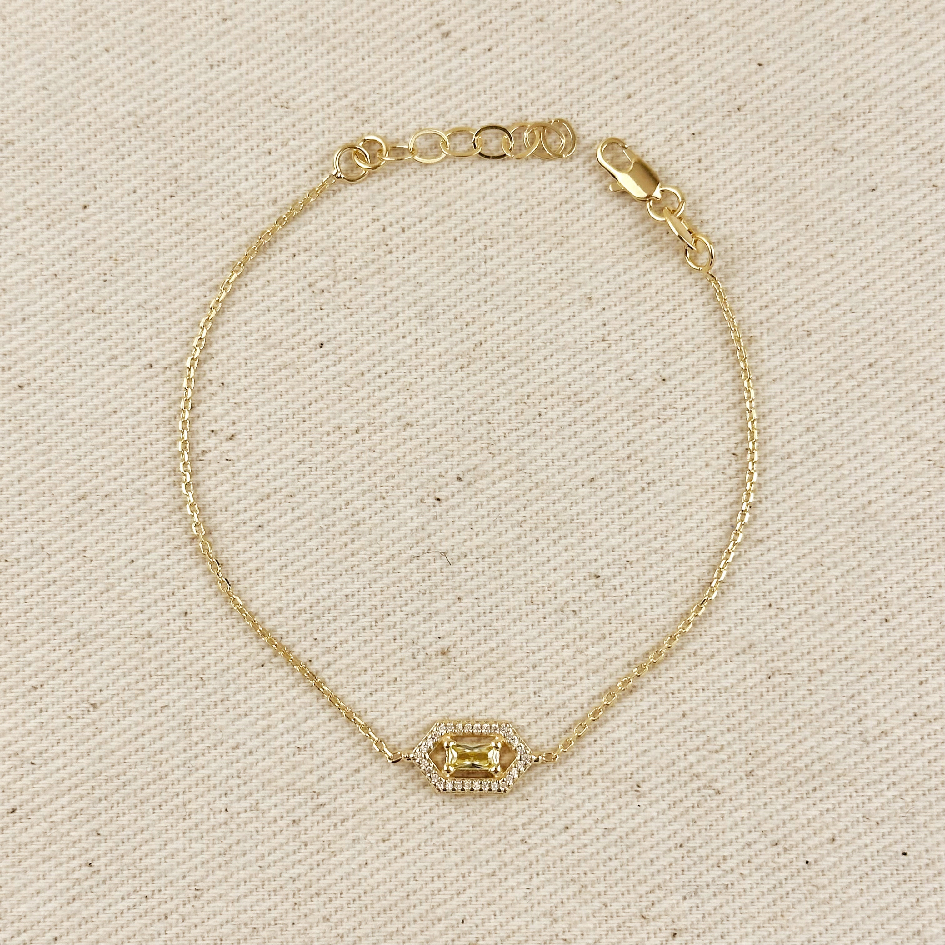 Mondsee 18k Gold Filled Fancy Birthstone Bracelet | 18k Gold Filled Jewelry