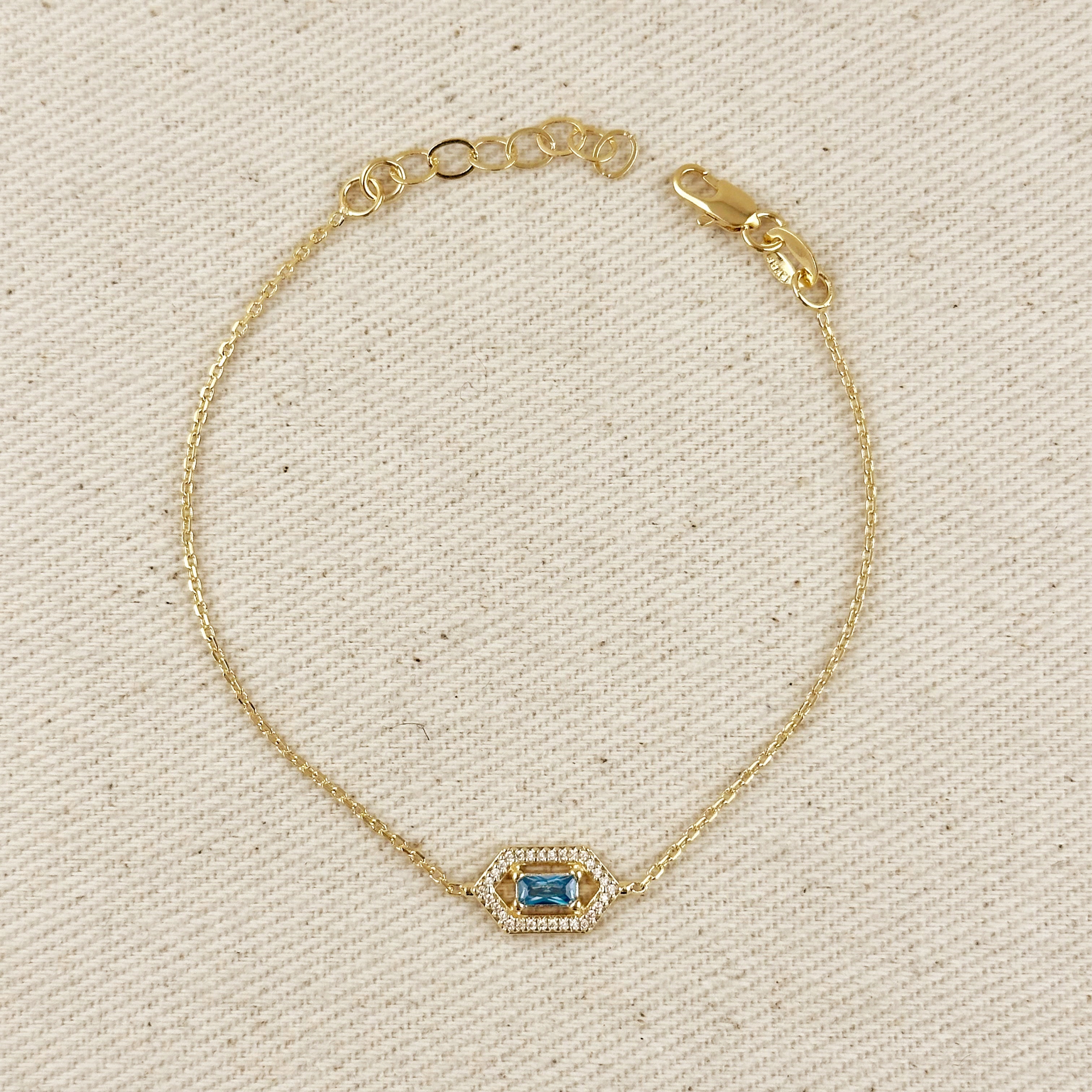 Mondsee 18k Gold Filled Fancy Birthstone Bracelet | 18k Gold Filled Jewelry