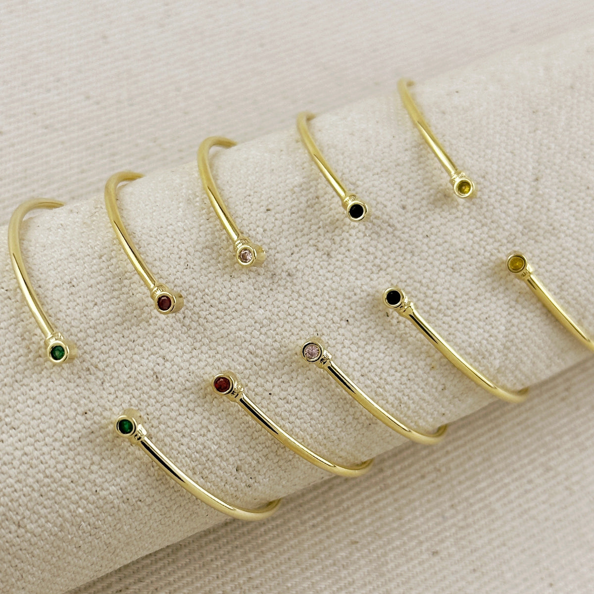 18k Gold Filled Open CZ Cuff Bracelet
