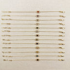 Mondsee 18k Gold Filled Fancy Birthstone Bracelet | 18k Gold Filled Jewelry