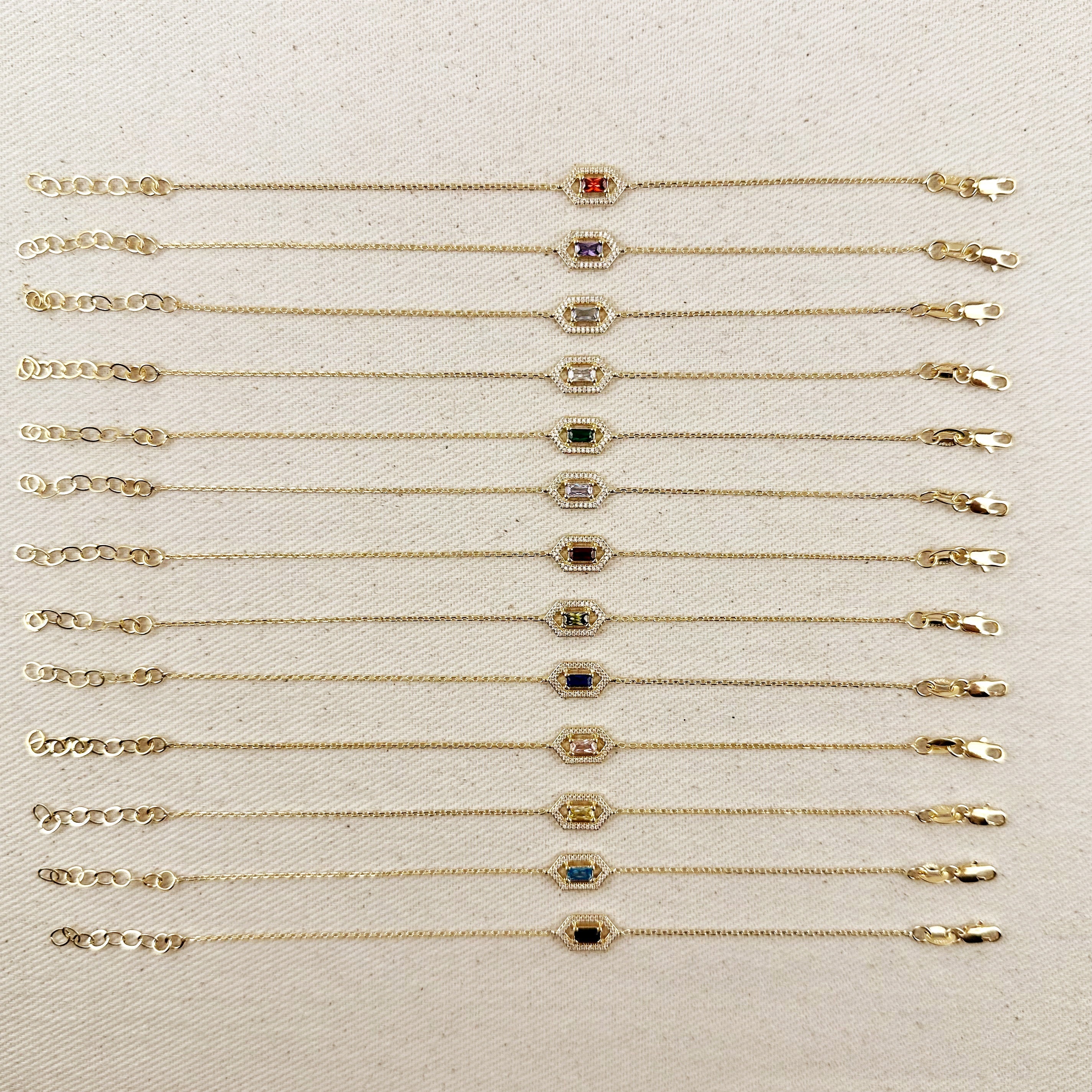 Mondsee 18k Gold Filled Fancy Birthstone Bracelet | 18k Gold Filled Jewelry