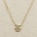 Mondsee 18k Gold Filled CZ Hamsa Hand Necklace | 18k Gold Filled Jewelry