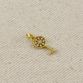 18k Gold Filled CZ Key Charm