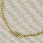 18k Gold Filled CZ Mariner Link Detail Bracelet