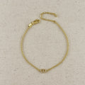 18k Gold Filled CZ Mariner Link Detail Bracelet