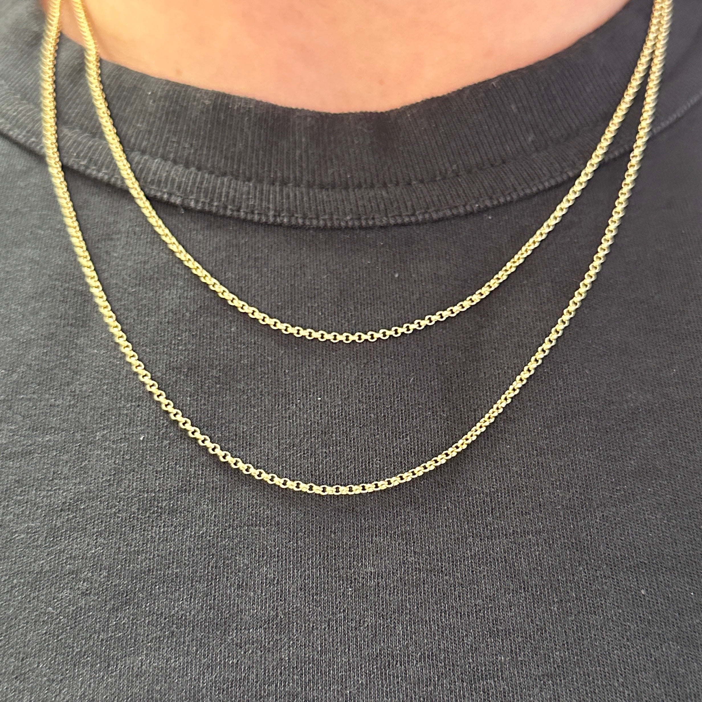 Mondsee 18k Gold Filled 1.5mm Rolo Chain | 18k Gold Filled Jewelry
