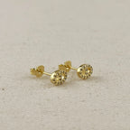 18k Gold Filled Mini CZ Mariner Stud Earrings