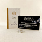 .925 Sterling Silver Rhodium Plated Moissanite Engagement Set Ring