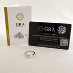 .925 Sterling Silver Rhodium Plated Moissanite Engagement Ring