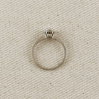 .925 Sterling Silver Rhodium Plated Moissanite Engagement Ring