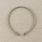 .925 Sterling Silver Rhodium Plated 2.25mm Moissanite Tennis Bracelet