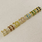 18k Gold Filled Chunky CZ Curve Earrings