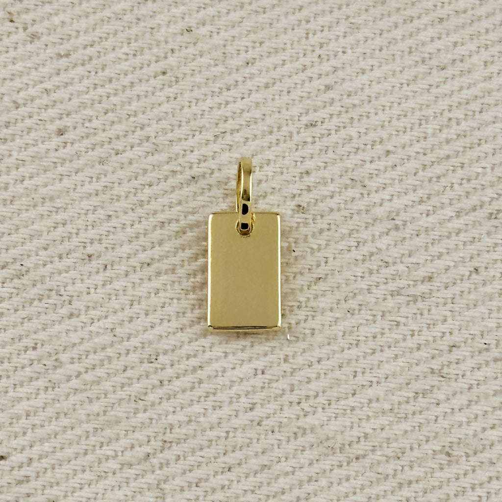 Engravable Plaque Charm 10.0mm x 6.0mm