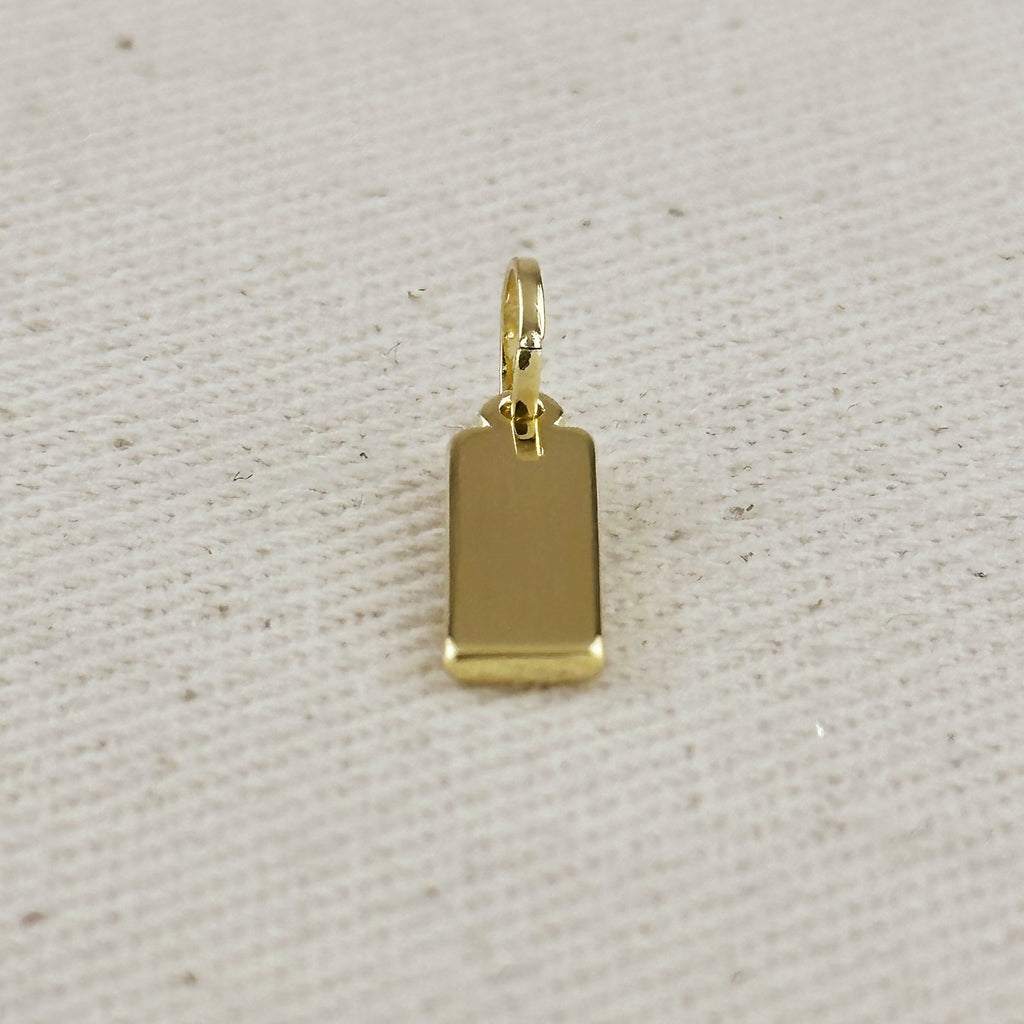 Engravable Plaque Charm 12.0mm x 5.0mm