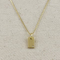 Mondsee 18k Gold Filled Solitaire CZ Plate Necklace | 18k Gold Filled Jewelry