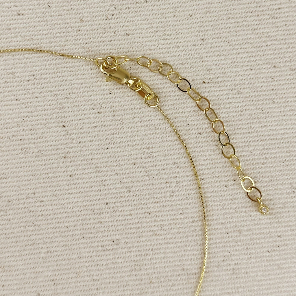 Mondsee 18k Gold Filled Solitaire CZ Plate Necklace | 18k Gold Filled Jewelry