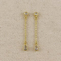 18k Gold Filled Teardrop CZ Dangling Earrings