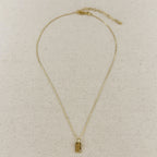 Mondsee 18k Gold Filled Solitaire CZ Plate Necklace | 18k Gold Filled Jewelry