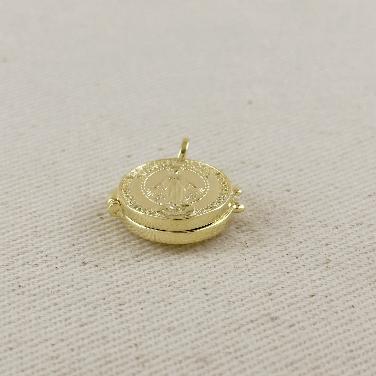 18k Gold Filled Lady of Grace Locket Pendant
