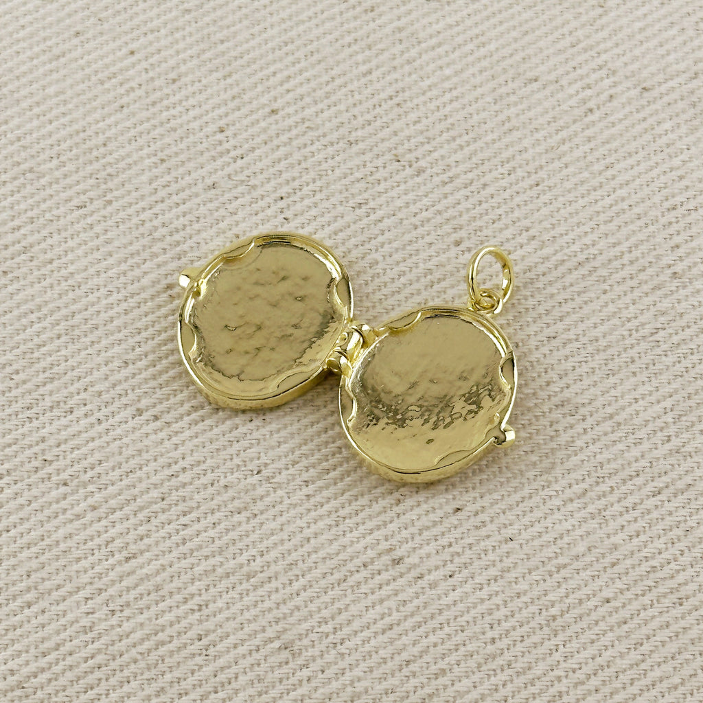 18k Gold Filled Lady of Grace Locket Pendant