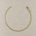 Mondsee 18k Gold Filled 2.5mm Mesh Chain with Diamond Cut Pressed Detail Anklet | 18k Gold Filled Jewelry