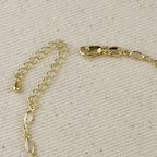 Mondsee 18k Gold Filled Bezel CZ Ellipse Hand Chain | 18k Gold Filled Jewelry