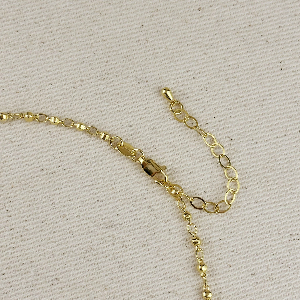 Mondsee 18k Gold Filled Beaded Saint Benedict Necklace | 18k Gold Filled Jewelry