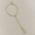 Mondsee 18k Gold Filled Dainty Round Bezel CZ Hand Chain | 18k Gold Filled Jewelry