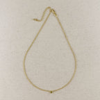 18k Gold Filled Dainty Bezel CZ Birthstone Necklace