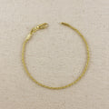 18k Gold Filled 1.7mm Rope Chain Bracelet