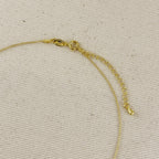 18k Gold Filled CZ Bail Cross Necklace