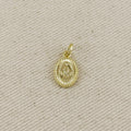 18k Gold Filled Mini Scalloped Lady of Grace Pendant