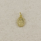 18k Gold Filled Mini Scalloped Lady of Grace Pendant