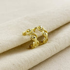 18k Gold Filled Braided Infinity C- Hoop Earrings
