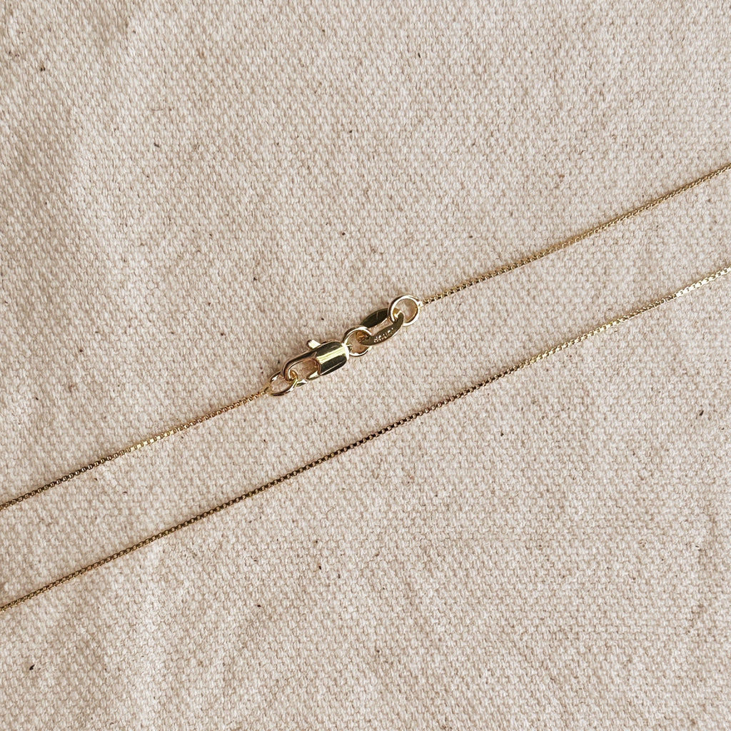 Mondsee 18k Gold Filled Diamond Cut Box Chain 0.5mm | 18k Gold Filled Jewelry
