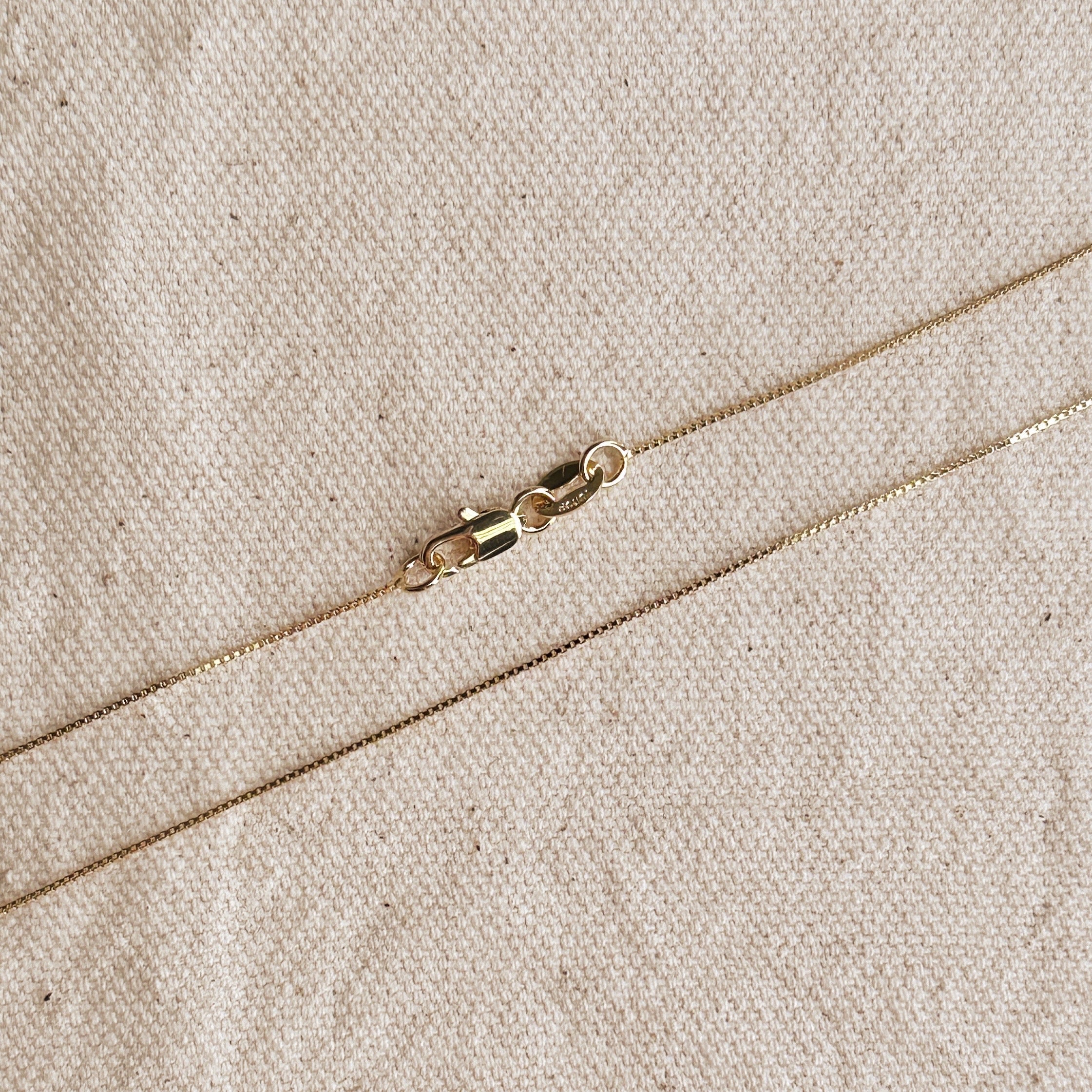Mondsee 18k Gold Filled Diamond Cut Box Chain 0.5mm | 18k Gold Filled Jewelry