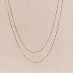 Mondsee 18k Gold Filled Diamond Cut Box Chain 0.5mm | 18k Gold Filled Jewelry