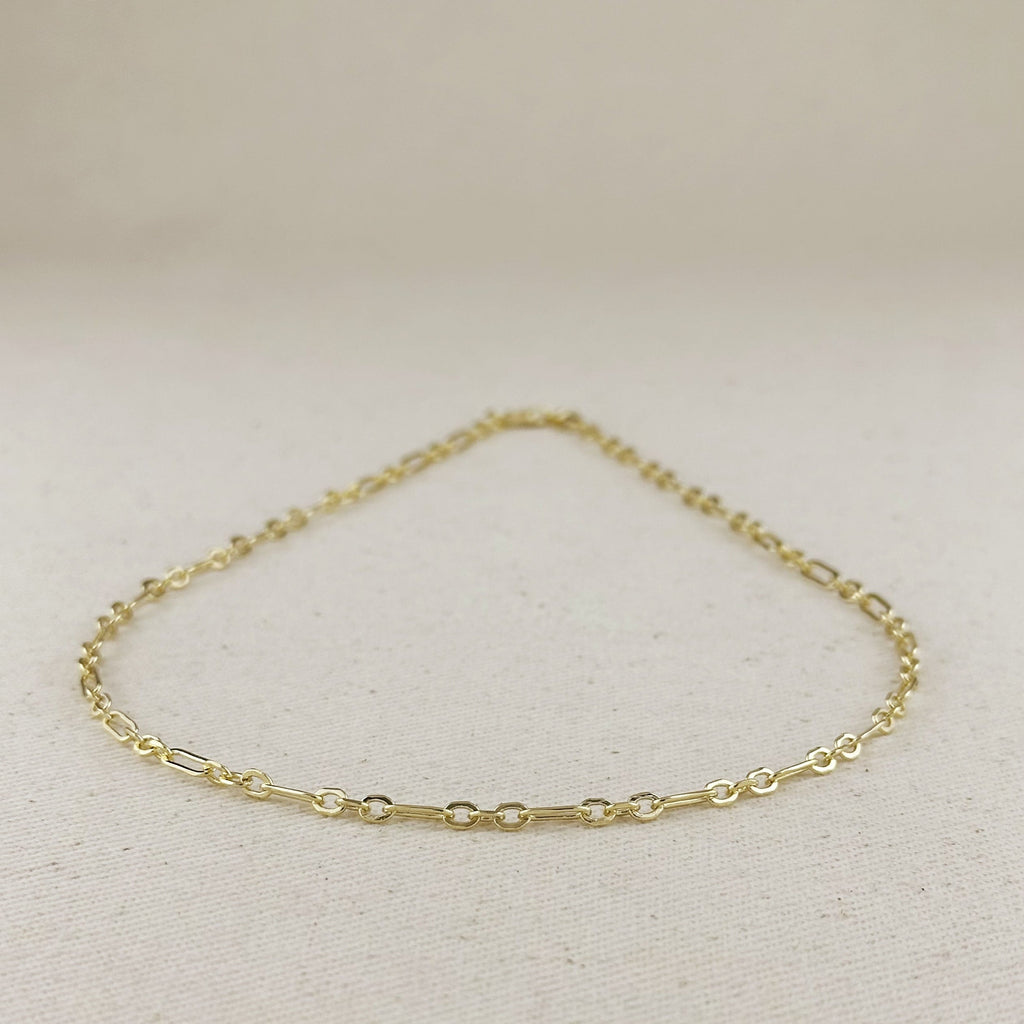 Mondsee 18k Gold Filled 3x1 Alternated Paperclip Necklace | 18k Gold Filled Jewelry