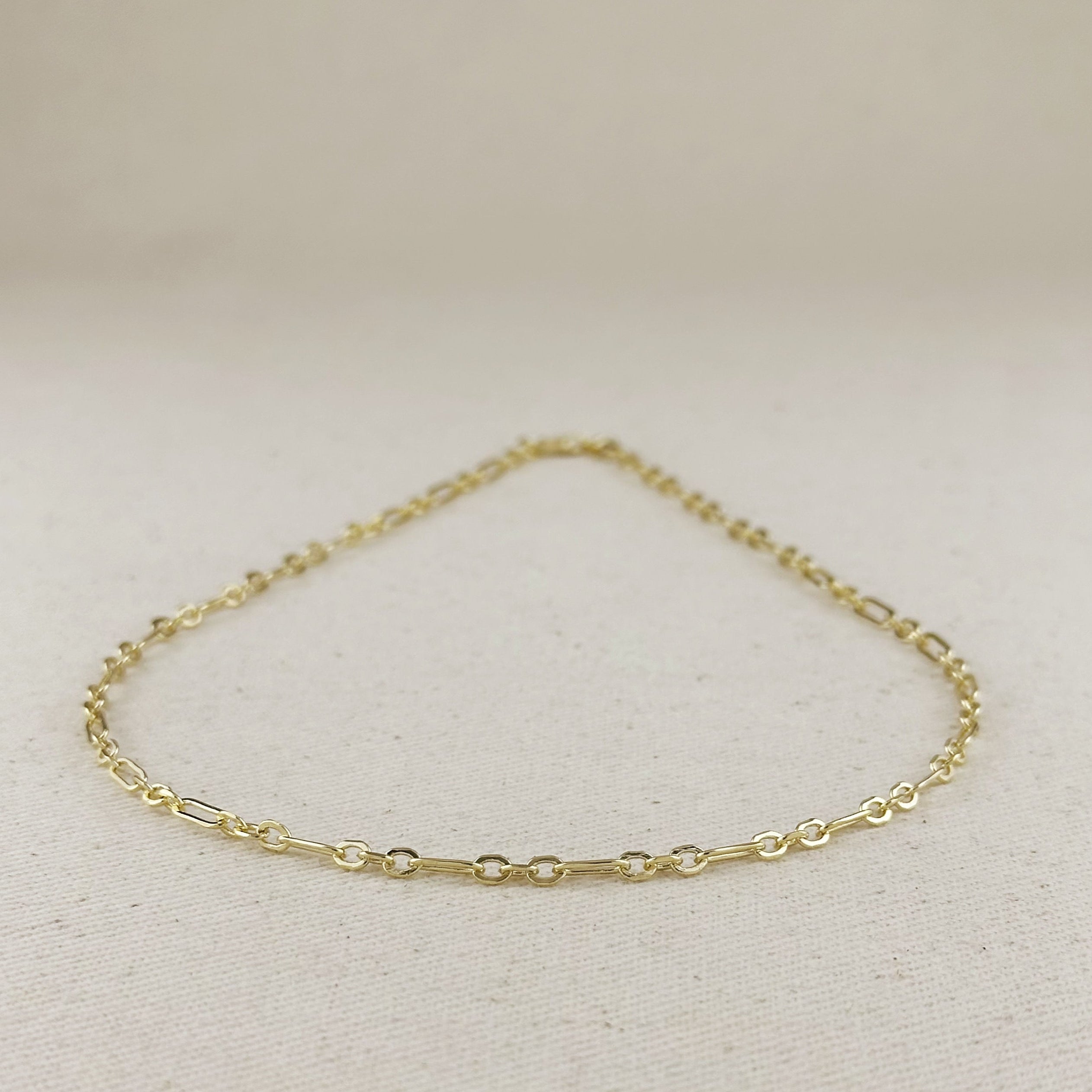 Mondsee 18k Gold Filled 3x1 Alternated Paperclip Necklace | 18k Gold Filled Jewelry