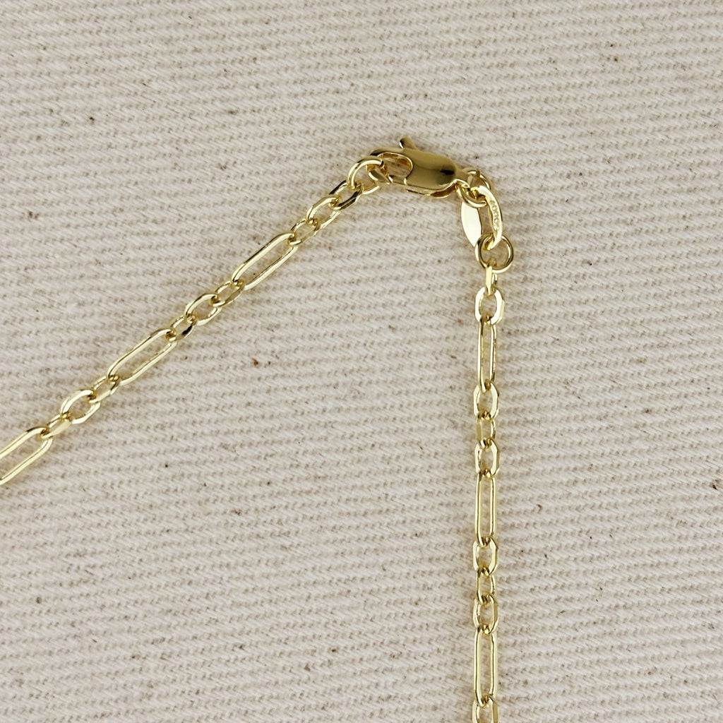 Mondsee 18k Gold Filled 3x1 Alternated Paperclip Necklace | 18k Gold Filled Jewelry