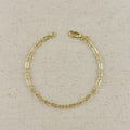 Mondsee 18K Gold Filled 3x1 Alternated Paperclip Bracelet | 18k Gold Filled Jewelry