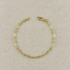 Mondsee 18K Gold Filled 3x1 Alternated Paperclip Bracelet | 18k Gold Filled Jewelry