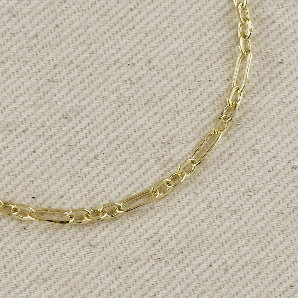 Mondsee 18K Gold Filled 3x1 Alternated Paperclip Bracelet | 18k Gold Filled Jewelry