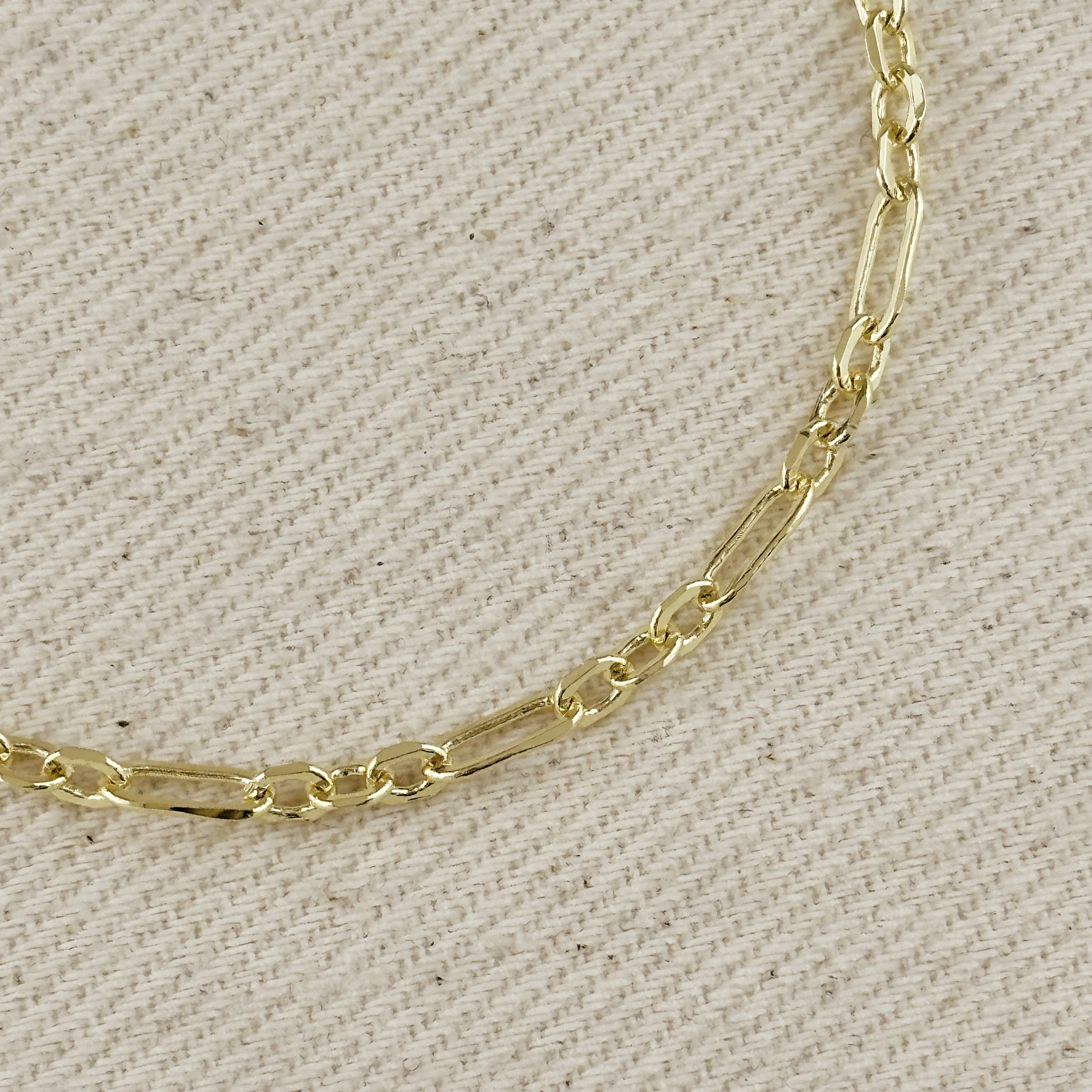 Mondsee 18K Gold Filled 3x1 Alternated Paperclip Bracelet | 18k Gold Filled Jewelry