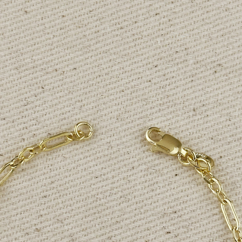 Mondsee 18K Gold Filled 3x1 Alternated Paperclip Bracelet | 18k Gold Filled Jewelry