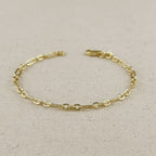 Mondsee 18K Gold Filled 3x1 Alternated Paperclip Bracelet | 18k Gold Filled Jewelry