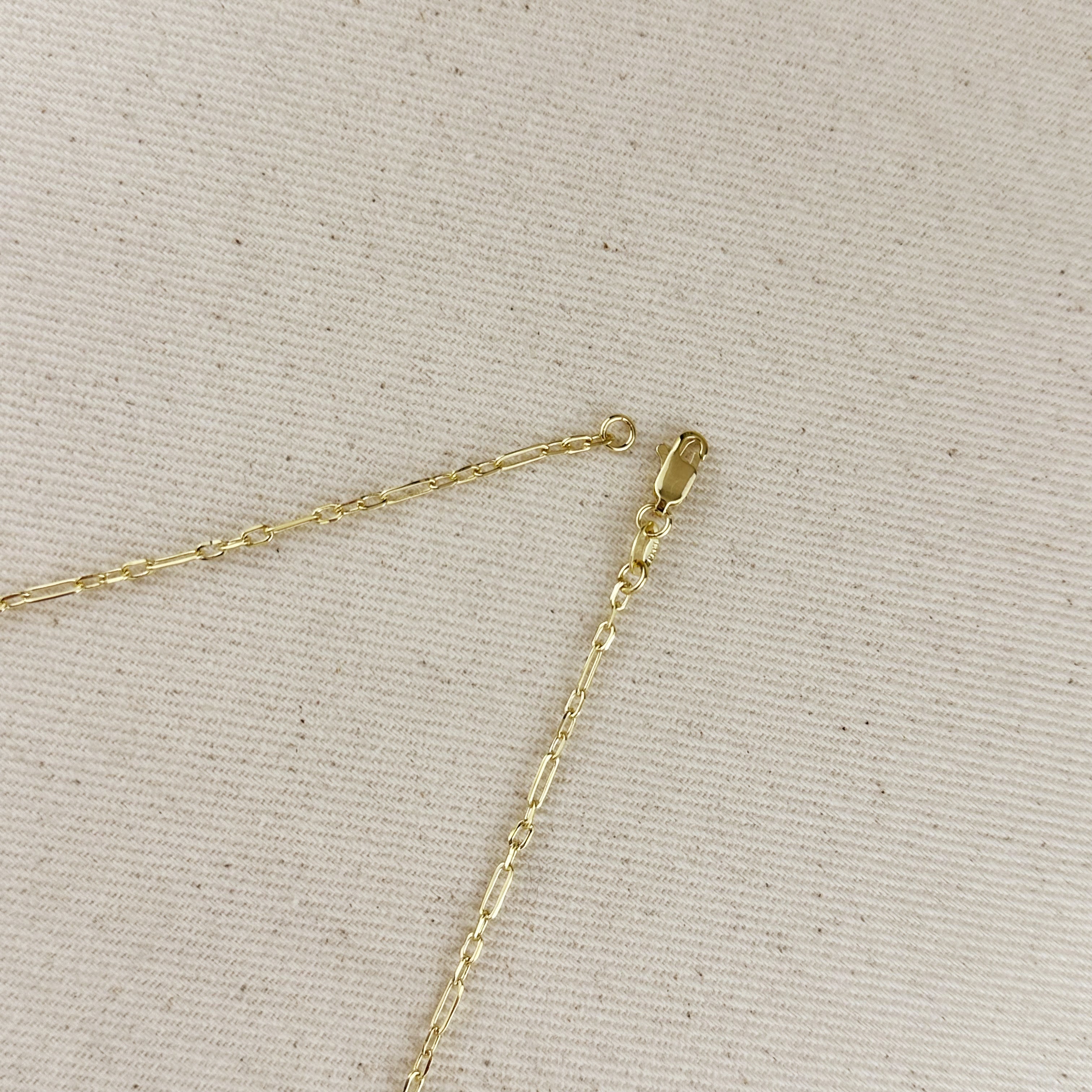 Mondsee 18k Gold Filled 2.1mm 3x1 Alternated Paperclip Necklace | 18k Gold Filled Jewelry