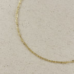 Mondsee 18k Gold Filled 2.1mm 3x1 Alternated Paperclip Necklace | 18k Gold Filled Jewelry
