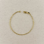 Mondsee 18k Gold Filled 2.1mm 3x1 Alternated Paperclip Bracelet | 18k Gold Filled Jewelry