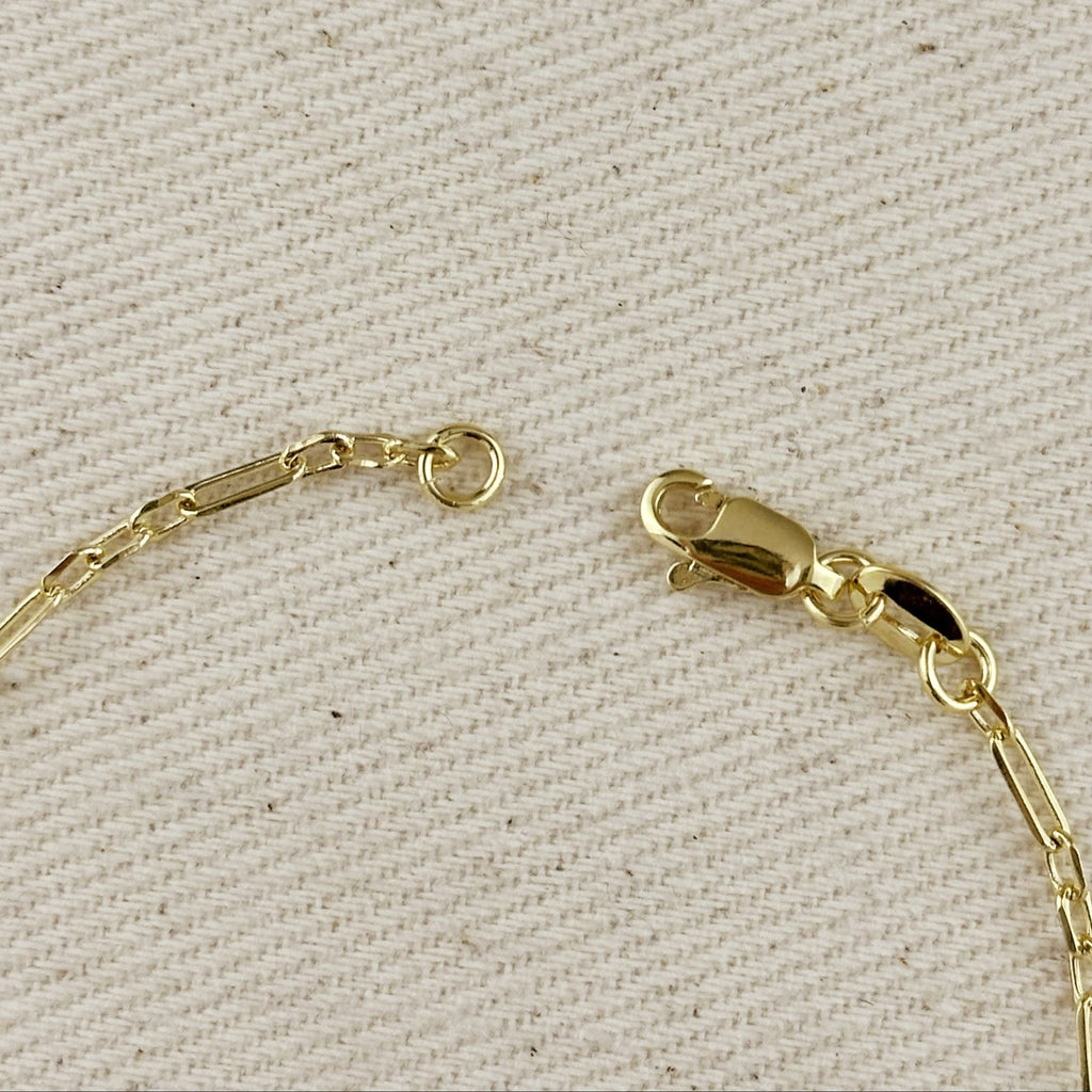 Mondsee 18k Gold Filled 2.1mm 3x1 Alternated Paperclip Bracelet | 18k Gold Filled Jewelry